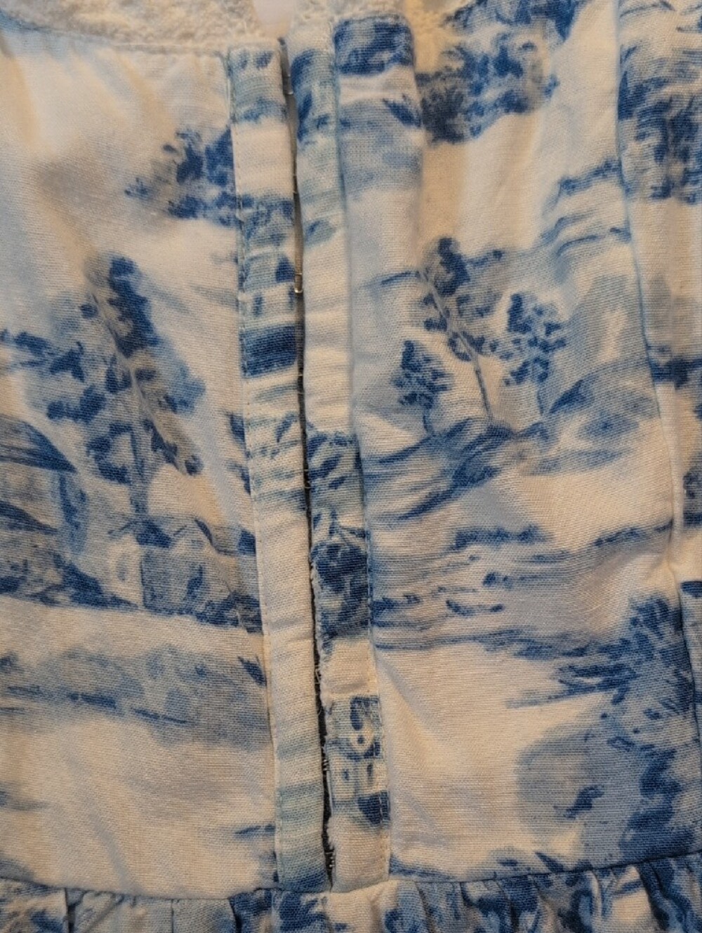 Blue Toile Print Dress - Picture 4 of 4